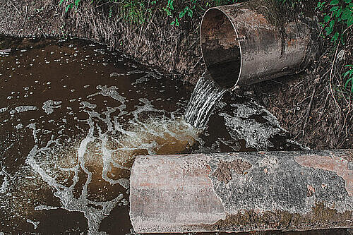 Sewage in river