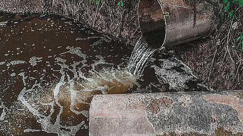 Sewage in river
