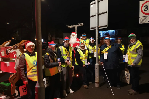 Mayor Dave Hodgson fundraising with Bedford Lions and Sight Concern Bedfordshire