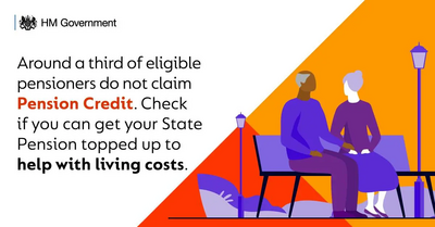 Image courtesy of Department for Work and Pensions Pension Credit
