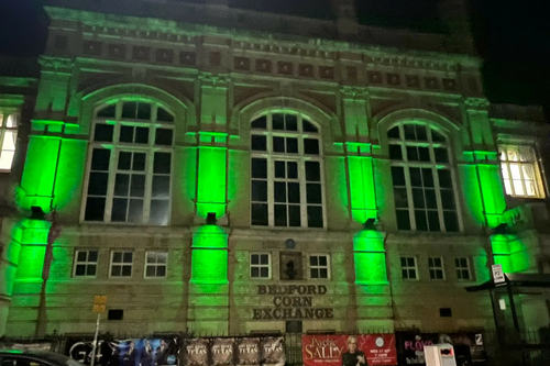 Corn Exchange lit green for Love Parks Week
