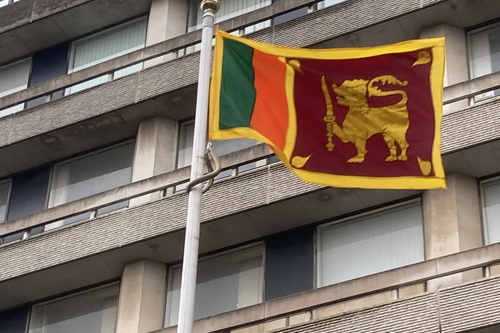 Sri Lankan Flag flying a Borough Hall