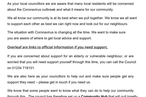 Coronavirus Leaflet 1