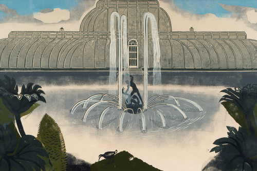 Edward Bawden - The Palmhouse, Kew Gardens © The Edward Bawden Estate. Courtesy of the Trustees of the Cecil Higgins Art Gallery (The Higgins Bedford).