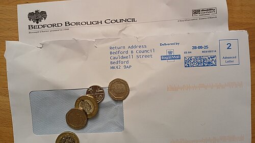 Council letter plus envelope