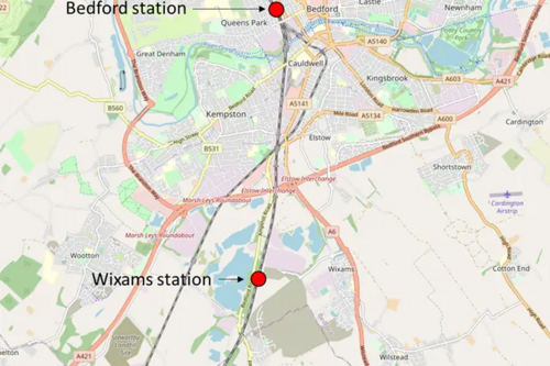 Wixams Station Map
