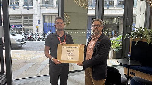 Councillor Abbott presenting petition